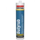 Soudal Butyrub Mastic Polybutene Sealant Black 300ml