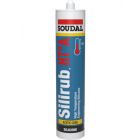 Soudal Silirub HT High Temperature Acetic Cure Silicone Sealant Black 310ml