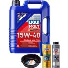 LIQUI MOLY Touring High Tech 15W-40 5L Gold Service Kit + 6L Drip Tray