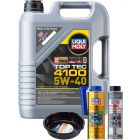 LIQUI MOLY Top Tec 4100 5W-40 5L Gold Service Kit + 6L Drip Tray