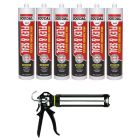 Soudal Multibond SMX25 Flex & Seal Sealant White 290ml 6 Pack + Gun Kit