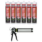 Soudal Multibond SMX50 Seal & Stick Polymer Sealant Black 290ml 6 Pack + Gun Kit