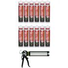 Soudal Multibond SMX50 Seal & Stick Polymer Sealant White 290ml 12 Pack + Gun Kit