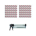 Soudal Silirub WS+ Neutral Cure Silicone Sealant Black 600ml 12 Pack + Gun Kit