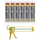 Soudal Gasket Seal Silicone High Temperature Resistance Red Glue 310ml 6 Pack + Gun Kit