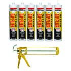 Soudal Fill & Paint Gap Filler Joint Sealant White 300ml 6 Pack + Gun Kit