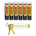 Soudal All Weather Flexible Gap Filler Sealant White 300ml 6 Pack + Gun Kit