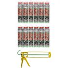 Soudal Repair Express Acrylic Polymer Based Cement Grey 290ml 12 Pack + Gun Kit