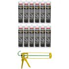 Soudal Soudaduct HVAC Acrylic Duct Sealant Grey 270ml 12 Pack + Gun Kit