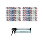 Soudal SMX 20 Plus Hybrid Polymer Flooring Adhesive Light Brown 600ml 12 Pack + Gun Kit