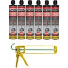 Soudal Soudafix CA 1400 Fast Curing Vinylester Grey 280ml 6 Pack + Gun Kit