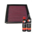 K&N Air Filter 33-2003 + Recharge Kit