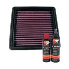 K&N Air Filter 33-2008-1 + Recharge Kit