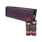 K&N Air Filter 33-2058 + Recharge Kit