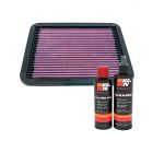 K&N Air Filter 33-2072 + Recharge Kit