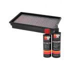 K&N Air Filter 33-2127 + Recharge Kit