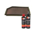 K&N Air Filter 33-2280 + Recharge Kit