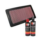 K&N Air Filter 33-2309 + Recharge Kit