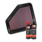 K&N Air Filter 33-2311 + Recharge Kit