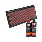 K&N Air Filter 33-2324 + Recharge Kit