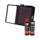 K&N Air Filter 33-2329 + Recharge Kit