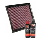 K&N Air Filter 33-2334 + Recharge Kit