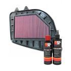 K&N Air Filter 33-2356 + Recharge Kit