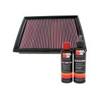 K&N Air Filter 33-2363 + Recharge Kit
