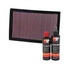 K&N Air Filter 33-2384 + Recharge Kit