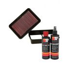 K&N Air Filter 33-2392 + Recharge Kit