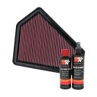 K&N Air Filter 33-2411 + Recharge Kit