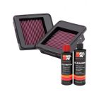K&N Air Filter 33-2413 + Recharge Kit