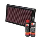 K&N Air Filter 33-2475 + Recharge Kit