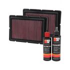 K&N Air Filter 33-2494 + Recharge Kit