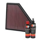 K&N Air Filter 33-2496 + Recharge Kit