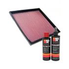 K&N Air Filter 33-2532 + Recharge Kit