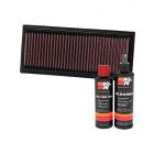 K&N Air Filter 33-2761 + Recharge Kit