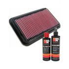 K&N Air Filter 33-2826 + Recharge Kit