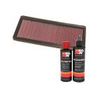 K&N Air Filter 33-2842 + Recharge Kit