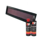K&N Air Filter 33-2916 + Recharge Kit