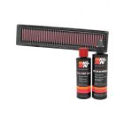 K&N Air Filter 33-2925 + Recharge Kit