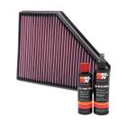 K&N Air Filter 33-2942 + Recharge Kit