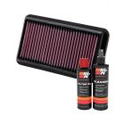 K&N Air Filter 33-2954 + Recharge Kit