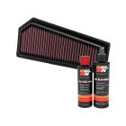 K&N Air Filter 33-2965 + Recharge Kit