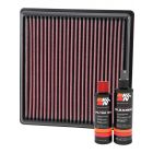 K&N Air Filter 33-3011 + Recharge Kit