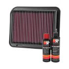 K&N Air Filter 33-3015 + Recharge Kit