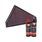 K&N Air Filter 33-3022 + Recharge Kit