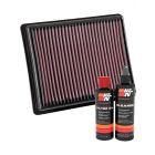 K&N Air Filter 33-3054 + Recharge Kit