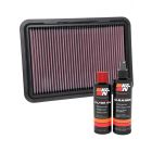 K&N Air Filter 33-3130 + Recharge Kit