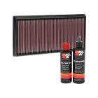 K&N Air Filter 33-3141 + Recharge Kit